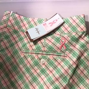 Lady Hagen plaid golf shorts